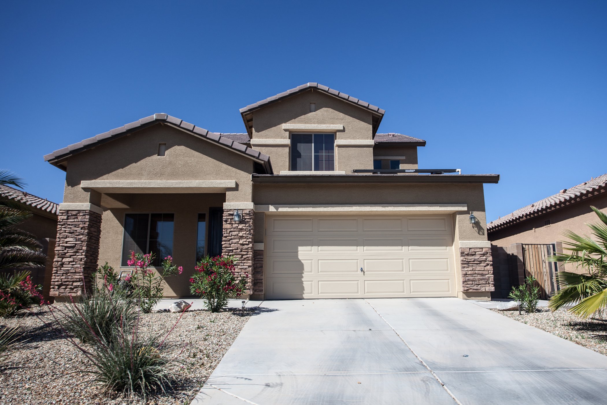 Arizona-style house design common to the region